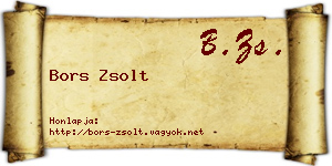 Bors Zsolt névjegykártya